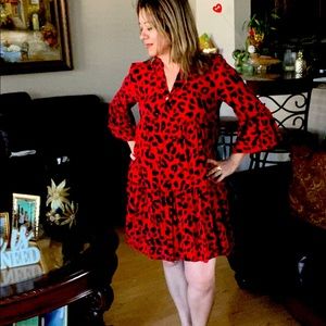 Viscose and silk dress